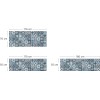 Tablier de baignoire motifs géométriques bleus et gris