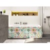 Tablier de baignoire inspiration hispanique chic vert