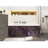 Tablier de baignoire florale et vintage