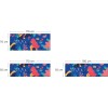 Tablier de baignoire florale et au design graphique bleue et rose