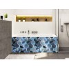Tablier de baignoire style géométrique tons bleus