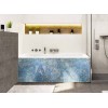 Tablier de baignoire orientale chic tons bleus