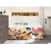 Tablier de baignoire graphique et florale