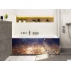 Tablier de baignoire aux paillettes dorées