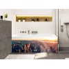 Tablier de baignoire vue urbaine soleil couchant