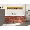 Tablier de baignoire style industriel mur de briques