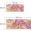 Crédence de salle de bain marbre roses dorées