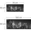 Crédence de salle de bain vue urbaine noir et blanc