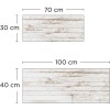 Crédence de salle de bain effet bois vieilli