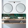 Crédence de salle de bain design jungle luxuriante