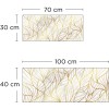 Crédence de salle de bain feuillage doré sur fond marbre