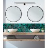 Crédence de salle de bain feuillage tropical graphique