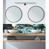 Crédence de salle de bain mix fleurs bleues