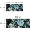 Crédence de salle de bain mix fleurs bleues
