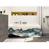 Tablier de baignoire nature et montagnes embrumées