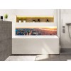 Crédence de baignoire vue urbaine soleil couchant