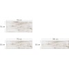 Crédence de baignoire bois vieilli beige et blanc