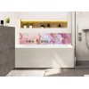 Crédence de baignoire chic marbre rose et violet