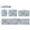 Fond de hotte mosaïque bleue et blanche