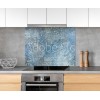 Fond de hotte style vintage oriental bleue