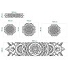 Fond de hotte fresque de mandalas noirs sur blanc