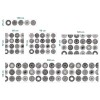 Fond de hotte fleurs design scandinave noir et blanc