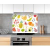 Fond de hotte motifs fruits colorés