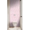 Panneau WC mosaïque rose