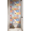 Panneau WC carreaux de ciment inspiration cubiste
