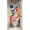Panneau WC collage fleurs multicolores
