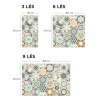 Papier peint effet tommettes graphiques
