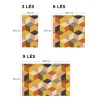 Papier peint style cubique couleurs chaudes