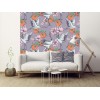 Papier peint fruits et oiseaux