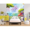 Papier peint enfant château fantastique multicolore