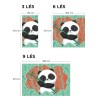 Papier peint enfant panda et forêt de bambou
