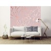 Papier peint design rose nacré
