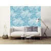 Papier peint style japonais vagues bleues