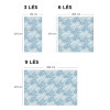 Papier peint style japonais vagues bleues