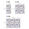 Papier peint mix de feuilles bleues et oranges
