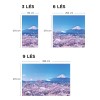 Papier peint paysage vue cerisiers et Mont Fuji