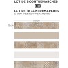 Contremarche faïence vieillie beige et unie