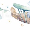 Tête de lit Enfant Petit avion