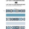 Contremarche mosaïque moderne bleue grise