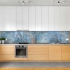 Crédence de cuisine style vintage oriental bleue
