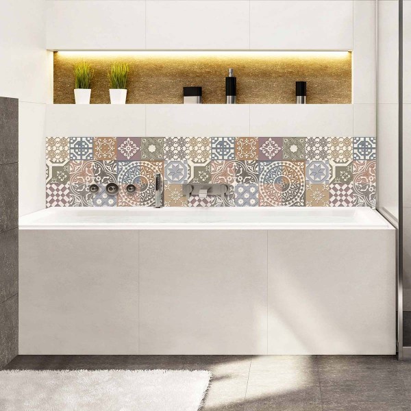 Crédence de baignoire beige style Oriental