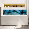 Crédence de baignoire feuillage exotique