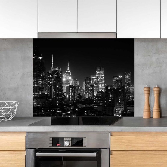Fond de hotte ville de New-York noir et blanc