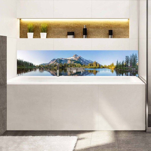 Crédence de baignoire lac et montagnes