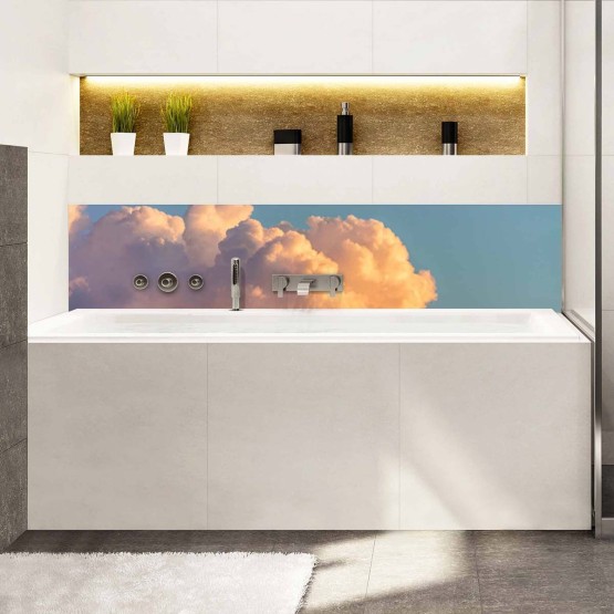 Crédence de baignoire ciel et nuages
