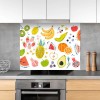 Fond de hotte motifs fruits colorés